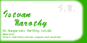 istvan marothy business card